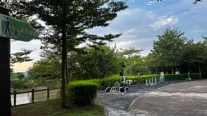 Outdoor fitness spot in Zhubei City, Hsinchu County
