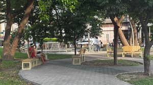 Outdoor fitness spot in Zhubei City, Hsinchu County