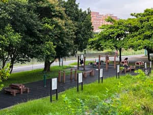 雙溪河濱公園士林橋下雙溪街側